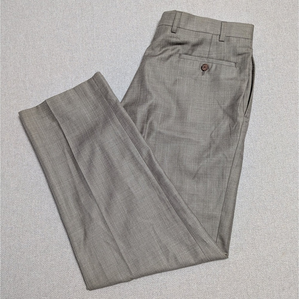 Ralph Ralph Lauren Men's Tan Gray Dress Pants 36x30 Slacks Office Preppy